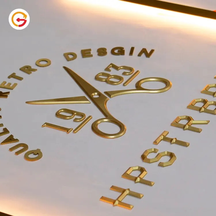 JAGUARSIGNメーカーカスタム壁装飾ソリッドゴールドスモールメタルアルファベットレターアルミニウムレター