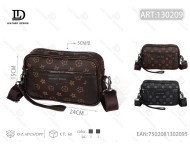 Borsa per fotocamera 3 in 1 da uomo in microfibra di pelle sintetica con chiusura classica con cerniera per apparecchiature digitali - Product Image 1