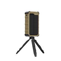 Batterie solaire universelle avec filetage 1/4'' et deux grands panneaux LED 27000mAh PD22.5W, robuste, Type-C, triple USB
