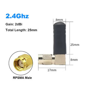 Antena WiFi de ganancia 3dbi omnidireccional de doble banda de <span class=keywords><strong>2</strong></span>,4 GHz y 5GHz para Wi-Fi BLE Zigbee RFID Thread <span class=keywords><strong>IoT</strong></span> Protocolos Vertical - Product Image 5