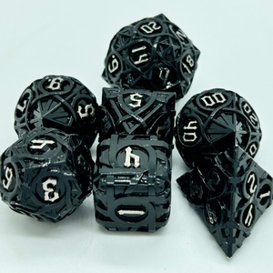 Nouveaux <span class=keywords><strong>jeux</strong></span> de dés en métal, 7 pièces, pour jeu de Table, dés personnalisés, <span class=keywords><strong>2022</strong></span> - Product Image 4