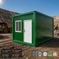 Maison mobile préfabriquée intégrée en conteneur, toilettes amovibles, origine Chine, conception 3D pour bureaux de chantier