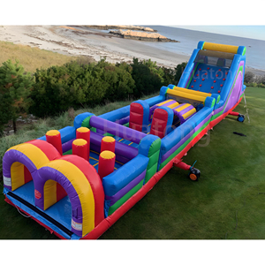 Alquiler Comercial <span class=keywords><strong>de</strong></span> Juegos Inflables para Fiestas Unisex, Gran Parque <span class=keywords><strong>de</strong></span> Juegos Inflable con Obstáculos <span class=keywords><strong>de</strong></span> Colores - Product Image 1