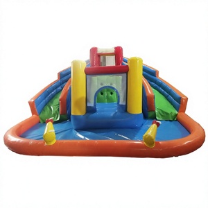 Château gonflable aquatique en PVC pour enfants, toboggan aquatique, aire de jeux extérieure, installation facile, usage commercial - Product Image 4