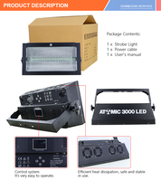 Atomique 3000W Rgb + blanc froid Dmx Rgb Led stroboscopique barre d'éclairage lumières de scène pour Dj boîte de nuit fête