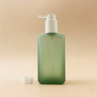 Flacon pompe en verre de luxe à fond épais carré de 150 ml pour soins de la peau, lotion corporelle, nettoyant visage, huile, avec clip de sécurité