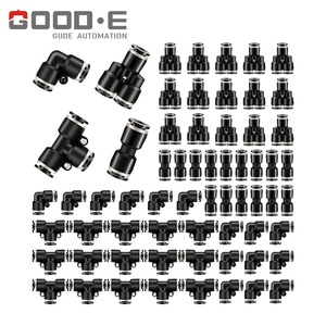 ข้อต่อแบบกดสำหรับท่ออากาศข้อต่อลมแบบ KQ2H KQ2L KQ2Y พลาสติก KQ2U ขนาด6มม. 8มม. 10มม. 12มม. - Product Image 2