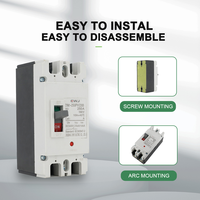 EWJ-PV100A 125A 160A 250A 400A 630A 800A 1000A 1250A 2P 3P 4P DC 500V 750V 1000V disjoncteur à boîtier moulé DC 1000v MCCB