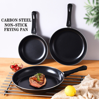 Set Peralatan Masak Besi Cor 30cm Sartenes Wajan Anti Lengket Baja Karbon Panci Skillets Pfanne Set Wajan