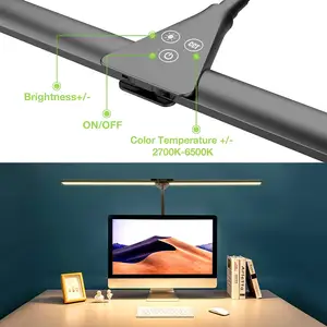 LED Reading Desk Lamp Adjustable Swing Arm Table Light With Clamp For Office