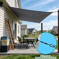 Kit de fixation pour voile d'ombrage en acier inoxydable 304 noir, pour installation triangulaire ou rectangulaire