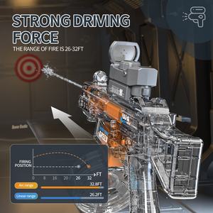 Pistola de Agua Eléctrica Transparente Portátil de Alta Capacidad para Exteriores, Modelo UMP45, Pistola de Agua Automática para Niños con Destello de Cañón - Product Image 3