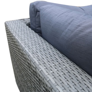 Canapé sectionnel de jardin en rotin PE 7 places personnalisable en forme de L Ensemble de meubles d'extérieur de patio couleur acier moderne pour hôtels - Product Image 5