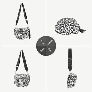 Sac bandoulière polyvalent à multiples poches et sangle large réglable, motif léopard, pour le quotidien, la gym et un style de vie actif - Product Image 6