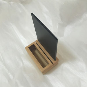 Mini tableaux noirs de table <span class=keywords><strong>avec</strong></span> porte-serviettes en bois, support de menu, petit <span class=keywords><strong>tableau</strong></span> de notes pour comptoir de cuisine, pour acrylique, sous-verre - Product Image 3