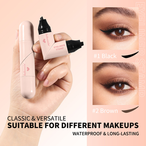 <span class=keywords><strong>Eyeliner</strong></span> Liquido OEM Impermeabile <span class=keywords><strong>a</strong></span> <span class=keywords><strong>Lunga</strong></span> Durata, 2 Colori, Doppia Punta Rotante con Timbro per Bellezza Femminile - Product Image 1