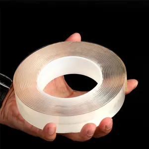 Impermeabile trasparente biadesivo appiccicoso lavabile riutilizzabile sottile foglio adesivo acrilico Nano Tape