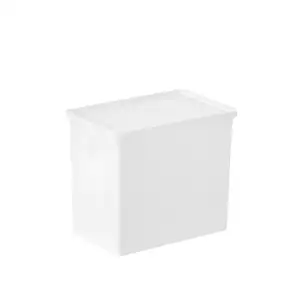 Großhandel Kunststoff stapelbar weiß Lagerung Organizer Boxen Behälter mit Deckel für Schubladen schrank Desktop-Müll