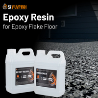 Résine époxy brillante à séchage rapide, écologique, faible odeur, haute résistance, pour sols en flocons d'époxy, construction industrielle, anti-poussière