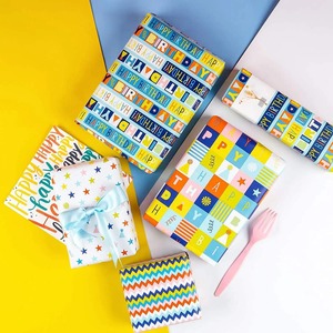 Custom Eco-Friendly Recyclable Double-Sided Digital Printed <b>Tissue</b> <b>Paper</b> Roll Stars <b>Pattern</b> for Birthday Gift Wrapping - Product Image 3