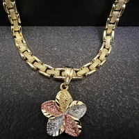 Ensemble de bijoux fantaisie pour femmes, motif personnage de dessin animé mignon, en acier inoxydable plaqué or 18 carats, pour le dropshipping