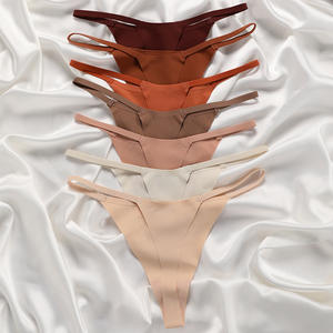 Perizoma di seta di ghiaccio traspirante sportivo europeo americano a vita bassa e taglia senza cuciture slip da donna a maglia in Nylon sottile - Product Image 2