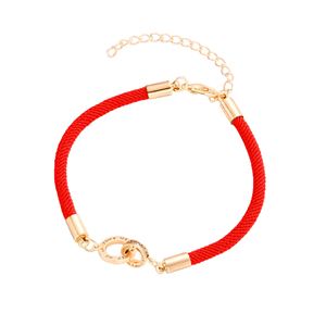 New Double <b>Ring</b> <b>Couple</b> Bracelets Men and Women Commemorative Gifts Wild Interlocking Bracelet Hand-woven Hand Rope - Product Image 3