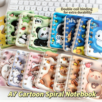 Carnet de notes 3D mini format de poche pour étudiants, couverture en papier à spirales, design mignon et esthétique, 96 pages