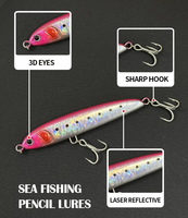 Leurres de pêche au crayon d'eau salée 105mm 40g appâts coulants leurre de pêche à la traîne pour la pêche en mer Gt leurre de thon