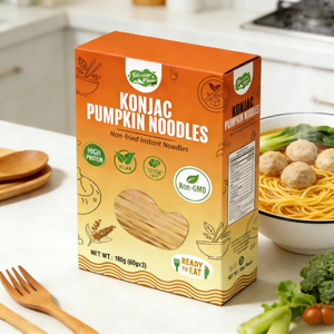 Diet Food Pumpkin Konjac Spaghetti <strong>Pasta</strong> Noodles Instant Meal Replacement Low Carb Vegan High Protein 15-Minute for Food - Product Image 3