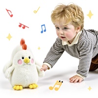 Jouet interactif Tumama pour enfants 18 mois+, jouet musical en peluche pour bébé, poussin en peluche lavable, poupée dansante, jouet pour bébé pour le temps sur le ventre et la marche à quatre pattes