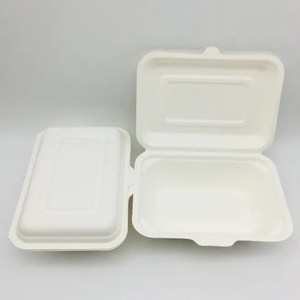 サトウキビBagasse Clamshellフードボックスバーガーボックス生分解性ボックス - Product Image 3