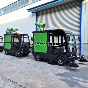 ألة كنس القمامة الأوتوماتيكية بأربع عجلات تعمل بمحرك إدارة وتعمل كآلة كنس لإزالة الجدران مع وظيفة رش المياه - Product Image 4