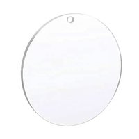 Disque vierge personnalisé FYTY S-105 pour découpe laser, plaque acrylique de 2-3 mm d'épaisseur, découpée sur mesure, DIY, ronde, transparente, avec deux trous