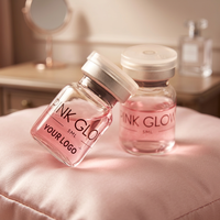 Sérum Ampoule Réparateur PDRN Pink Glow 5ml 10x Anti-Âge Raffermissant Éclaircissant Peptide Hyaluronique Visage OEM