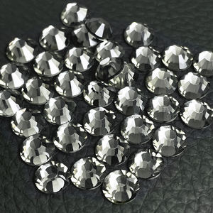 Yantuo สติกเกอร์ติดหินคริสตัลคริสตัลสีดำติดเพชรคุณภาพสูงพลอยเทียมผิวเรียบทำจากแก้วสีไม่ร้อน - Product Image 3