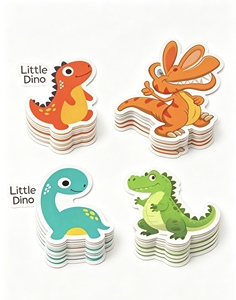 Customised cartoon dinosaur and monster stickers for children; waterproof vinyl stickers; die-cut self-adhesive stickers - Product Image 1