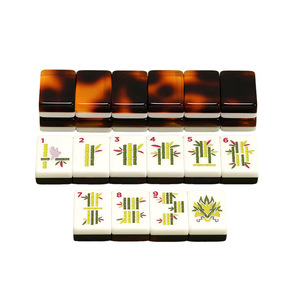 Portable Double-Layer Tortoiseshell Acrylic American Mahjong Set for <b>Outdoor</b> Hand Play Wholesale Gambling <b>Table</b> - Product Image 1