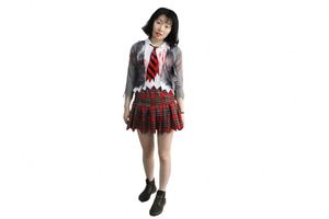 Costume de fête d'<span class=keywords><strong>Halloween</strong></span> pour adultes, <span class=keywords><strong>nouveau</strong></span> design <span class=keywords><strong>2021</strong></span>, uniforme scolaire de zombie pour carnaval - Product Image 2