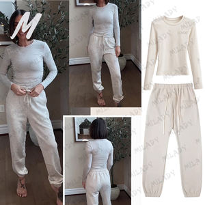 Custom New Herbst Winter Lounge wear Sport Trainings anzug 2-teiliges Set Active wear Casual Coords Jogging Set Outfits für Frauen - Product Image 1