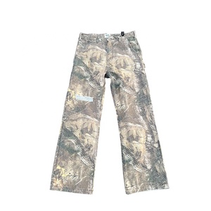 Pantalon en jean camouflage personnalisé pour hommes Baggy Streetwear Style léger délavé décontracté à la mode pour l'hiver - Product Image 1