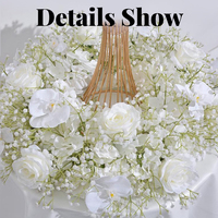 Vente flash : Couronnes artificielles, guirlandes de fleurs, design floral rond, couronnes artificielles pour la décoration d'événements de mariage