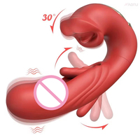 Vibrateur 3-en-1 pour stimulation de la langue, des ailettes et du point G, stimulateur de clitoris et de mamelons à succion, masseur pour femmes, jouets pour adultes