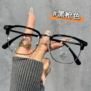 Lunettes optiques demi-cerclées 31005 avec protection anti-lumière bleue, unisexe, verres PC, largeur moyenne, origine Taizhou - Product Image 5