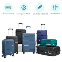 Valise de voyage chic et légère en PP, résistante à l'usure, avec serrure TSA, bagage cabine pour voyages d'affaires en avion, vente en gros