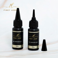 Colle à cheveux invisible extrêmement résistante et imperméable Pinky leem, vente en gros personnalisée, colle pour perruque UV, colle pour extensions de cheveux UV LED