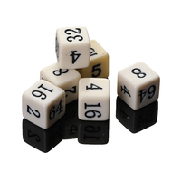 Ensemble de dés polyédriques carrés en acrylique translucide et coloré, respectueux de l'environnement, D6, pour les jeux de rôle, les jeux de société, les soirées en famille