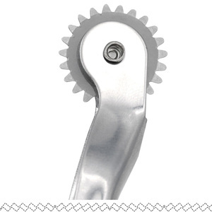 Rueda de cuero de acero inoxidable para costura, engranaje espaciador de ruleta, herramienta de artesanía de cuero, engranaje de 2,5mm - Product Image 6
