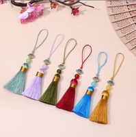 Sjzmm échantillon gratuit 5cm frange de gland en soie pour la décoration de fête signets glands gland de vêtement pour la fabrication de bijoux