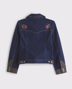 Chaqueta informal de lona con borlas tejidas y bordados de LEDUO para mujer, primavera - Product Image 2